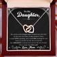 Daughter - Forever Interlocking Heart Necklace