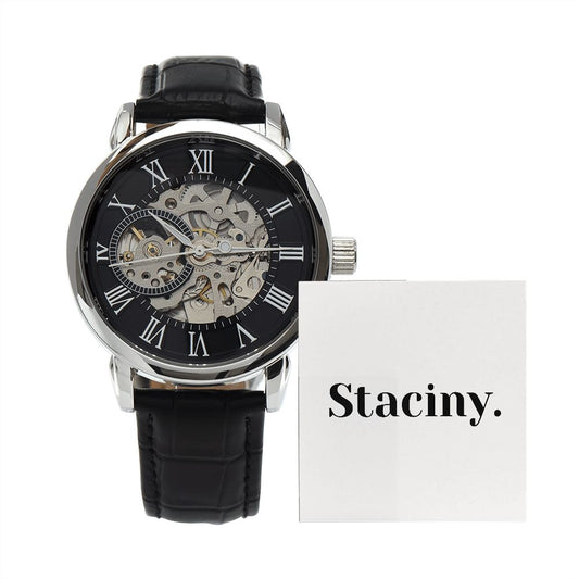 Staciny Men's Openwork Watch