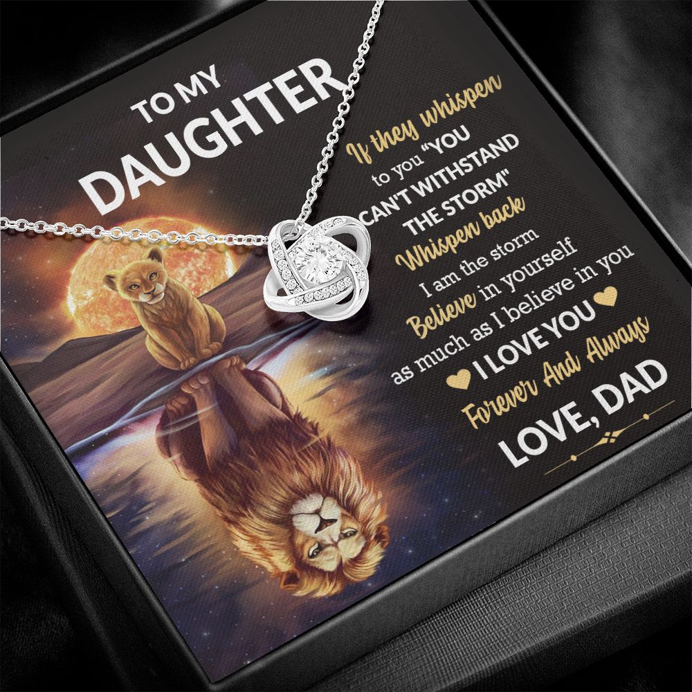 Daughter - Believe Love Knot Necklace