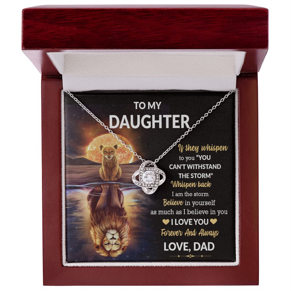 Daughter - Believe Love Knot Necklace