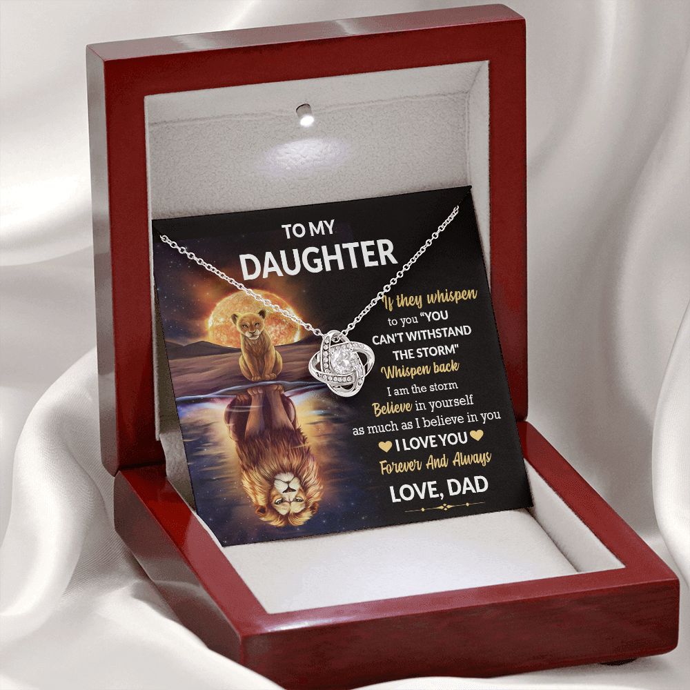 Daughter - Believe Love Knot Necklace