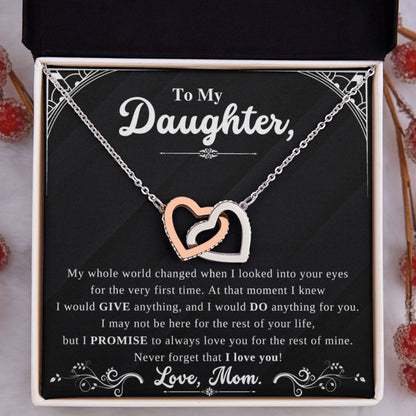 Daughter - Forever Interlocking Heart Necklace