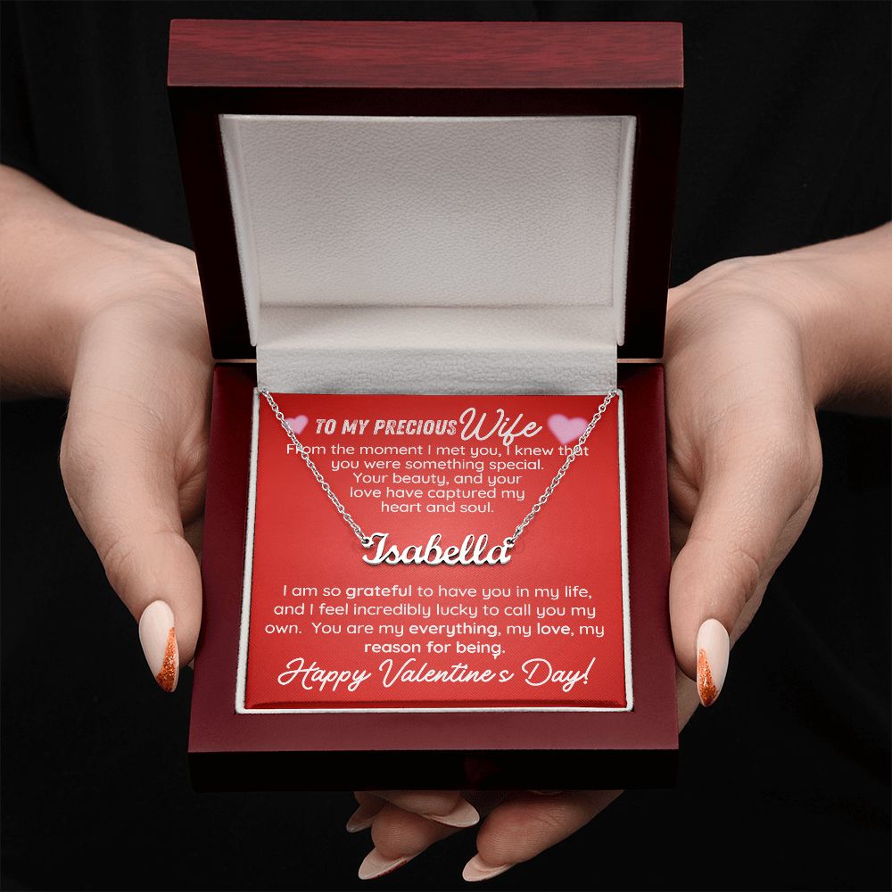 My Heart - Personalized Name Necklace For Precious Wife