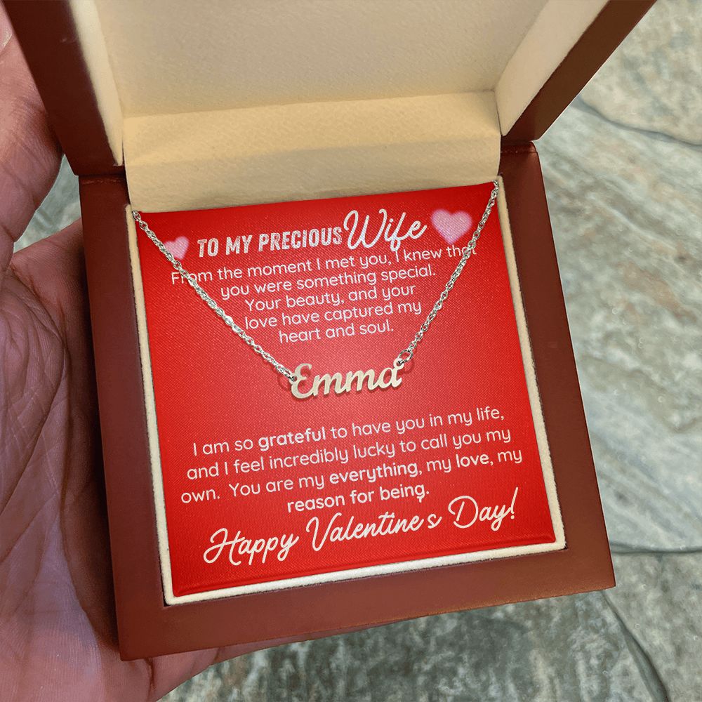 My Heart - Personalized Name Necklace For Precious Wife